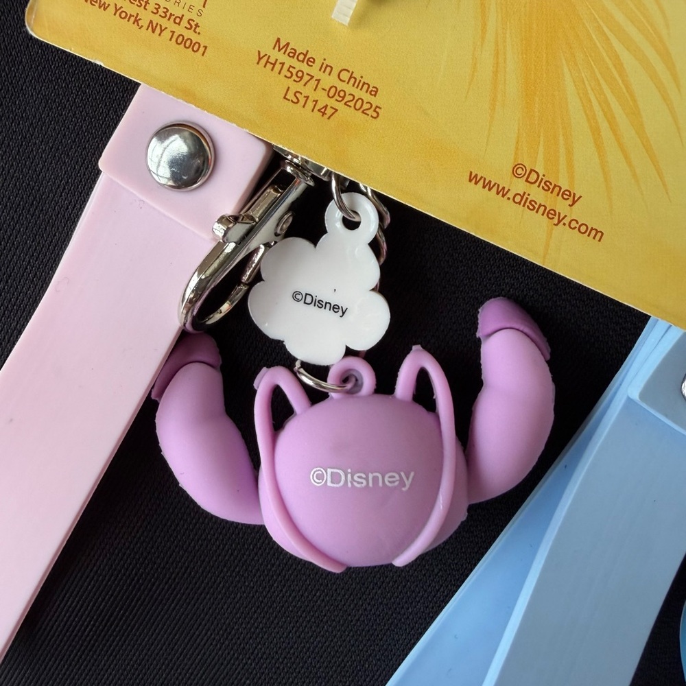 New! Disney Stitch and Angel Keychain/Charm Clip Set - Blue and Pink - Picture 6 of 6